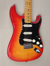 Closeup Fender Flame Ash Stratocaster